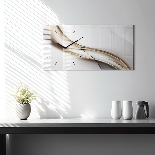 Horloge rectangulaire horizontale Lignes abstraites