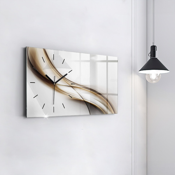 Horloge rectangulaire horizontale Lignes abstraites