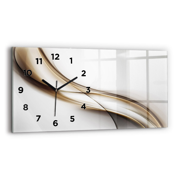 Horloge rectangulaire horizontale Lignes abstraites