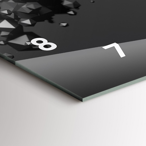 Horloge rectangulaire horizontale Abstraction noire