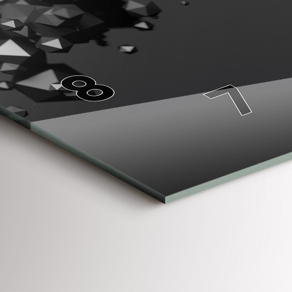 Horloge rectangulaire horizontale Abstraction noire