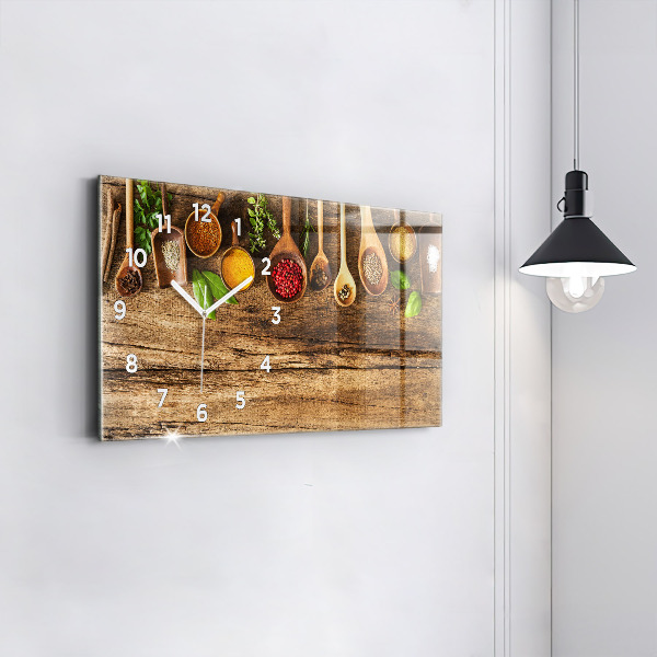 Horloge rectangulaire horizontale 'Cuillères d''épices'