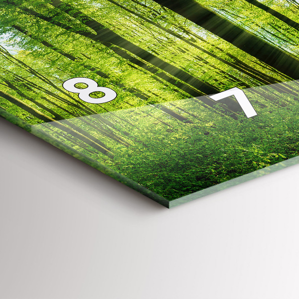 Horloge rectangulaire horizontale Arbres de la forêt naturelle