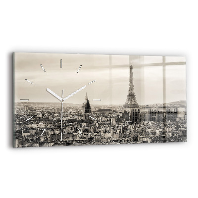 Horloge rectangulaire horizontale Panorama paysager de Paris