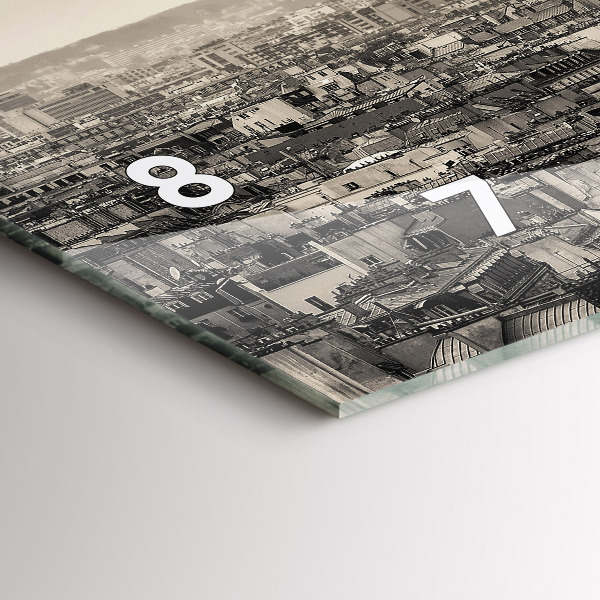 Horloge rectangulaire horizontale Panorama paysager de Paris