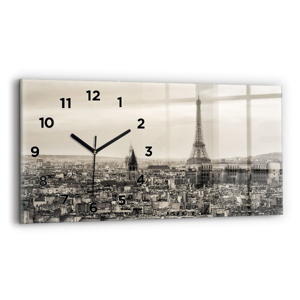Horloge rectangulaire horizontale Panorama paysager de Paris
