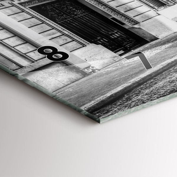 Horloge rectangulaire horizontale Vieille ville de voitures