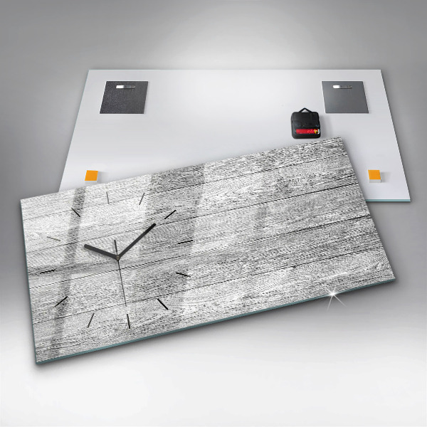 Horloge rectangulaire horizontale Panneaux en bois
