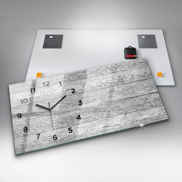 Horloge rectangulaire horizontale Panneaux en bois