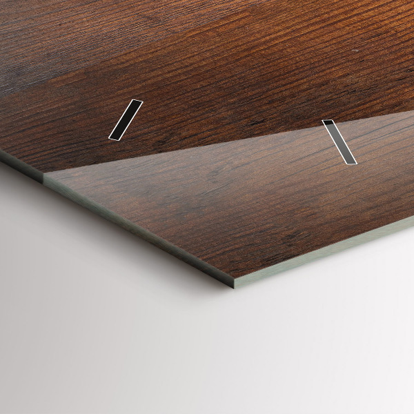 Horloge murale horizontale Vieux bois