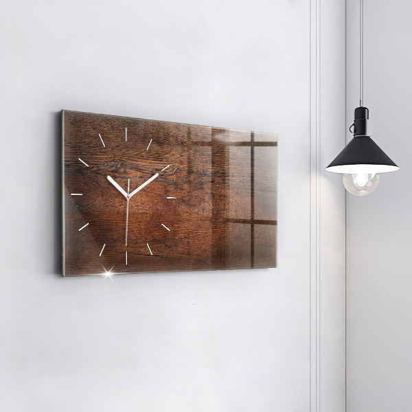Horloge murale horizontale Vieux bois