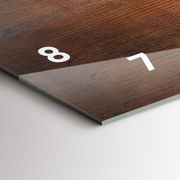 Horloge murale horizontale Vieux bois