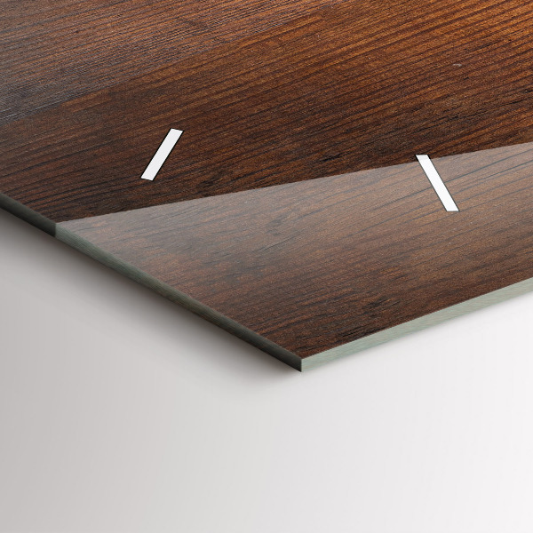 Horloge murale horizontale Vieux bois