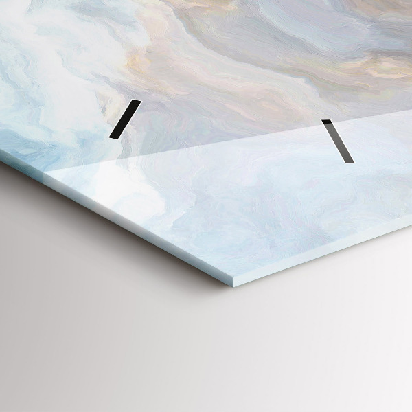 Horloge rectangulaire horizontale Motif en marbre