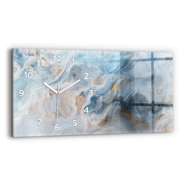 Horloge rectangulaire horizontale Motif en marbre