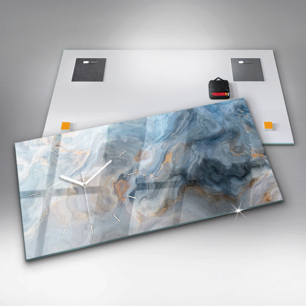 Horloge rectangulaire horizontale Motif en marbre