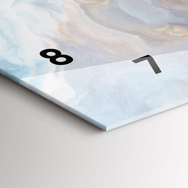 Horloge rectangulaire horizontale Motif en marbre