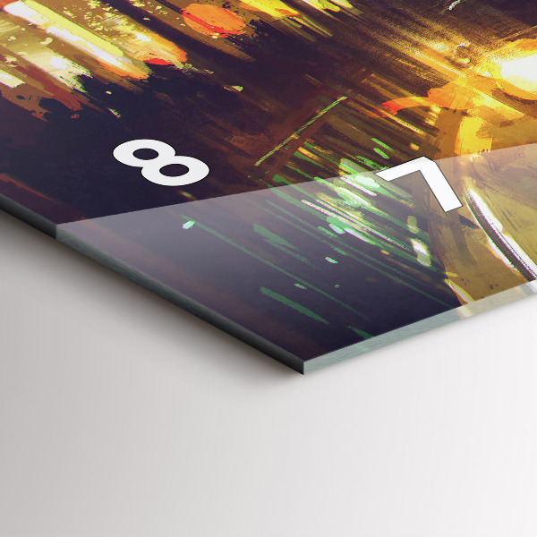 Horloge rectangulaire horizontale Ville peinte