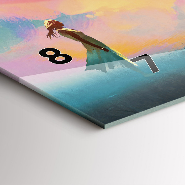 Horloge rectangulaire horizontale Amour platonique