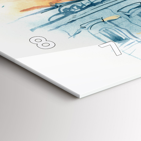 Horloge rectangulaire horizontale 'Personnages à l''aquarelle'