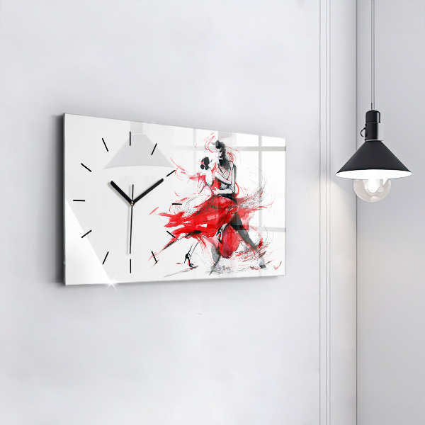 Horloge rectangulaire horizontale Couple dansant