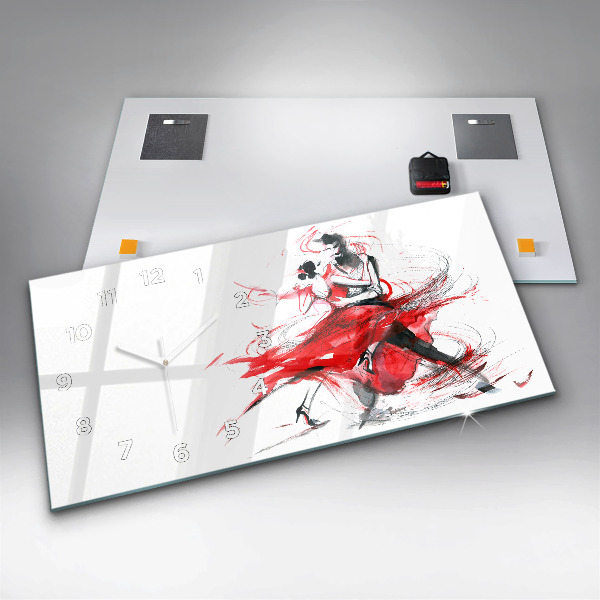 Horloge rectangulaire horizontale Couple dansant