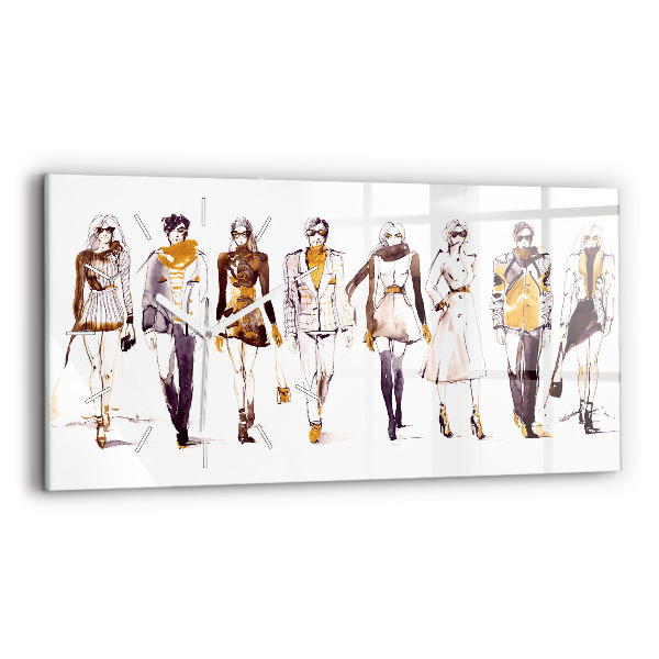 Horloge rectangulaire horizontale Femme et homme