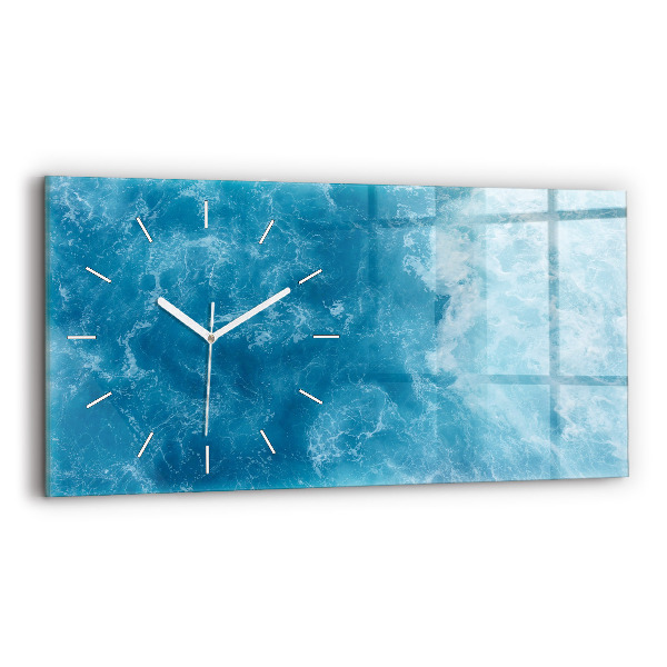 Horloge rectangulaire horizontale Eau de mer