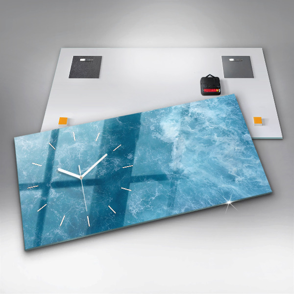 Horloge rectangulaire horizontale Eau de mer