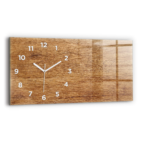 Horloge rectangulaire horizontale Bois clair