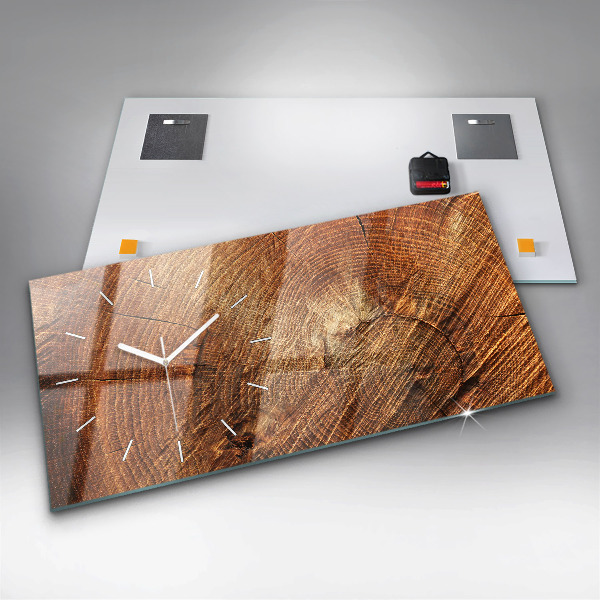 Horloge rectangulaire horizontale 'Vieille souche d''arbre'