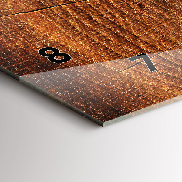 Horloge rectangulaire horizontale 'Vieille souche d''arbre'