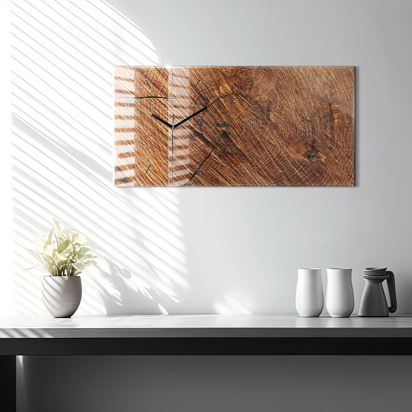 Horloge rectangulaire horizontale Bois décoratif