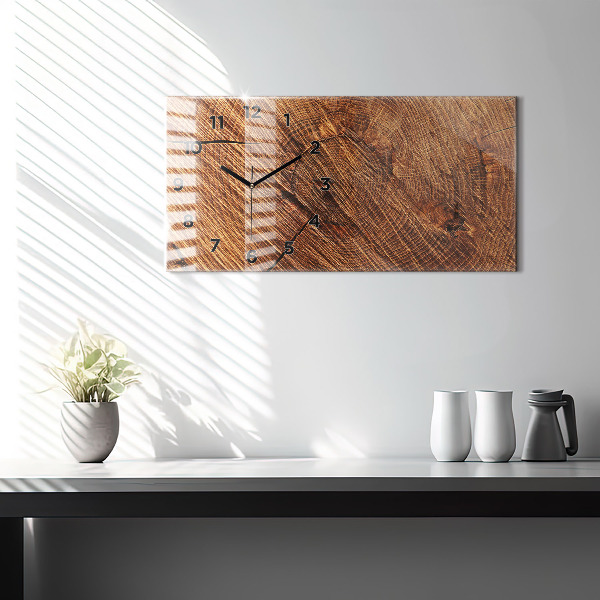 Horloge rectangulaire horizontale Bois décoratif