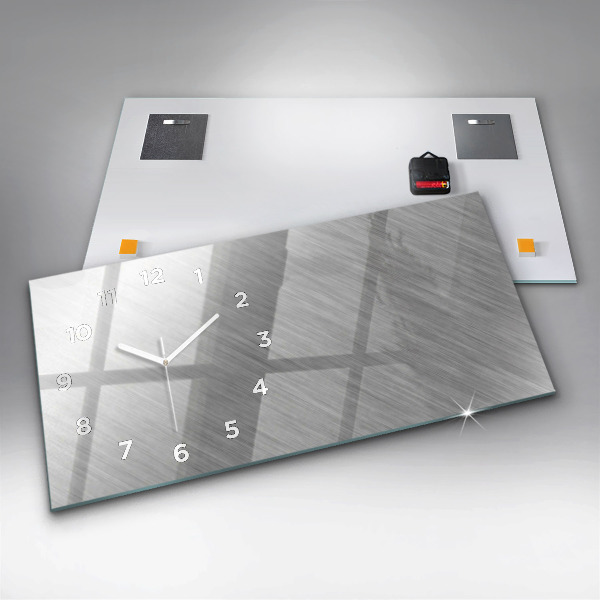 Horloge rectangulaire horizontale Mur métallique
