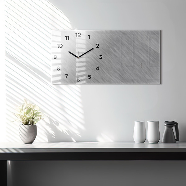 Horloge rectangulaire horizontale Mur métallique
