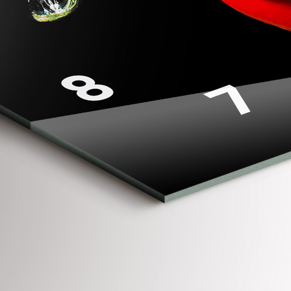 Horloge rectangulaire horizontale 'Poivrons dans l''eau'