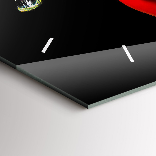 Horloge rectangulaire horizontale 'Poivrons dans l''eau'