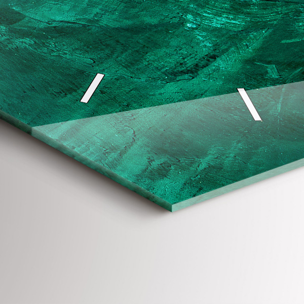 Horloge rectangulaire horizontale 'Mur d''émeraude'