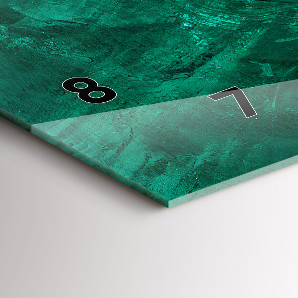 Horloge rectangulaire horizontale 'Mur d''émeraude'