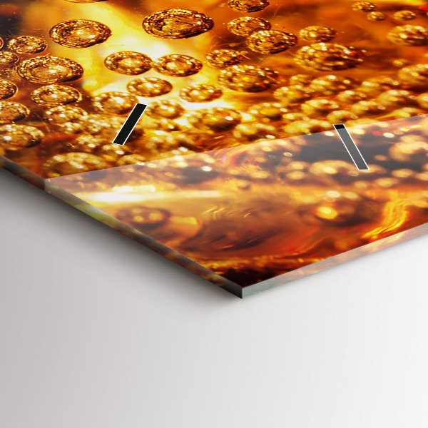 Horloge rectangulaire horizontale Gros plan de la boisson