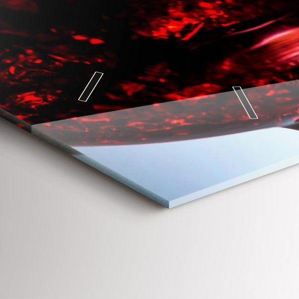 Horloge rectangulaire horizontale Verres de vin