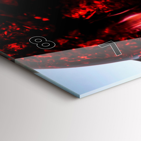 Horloge rectangulaire horizontale Verres de vin