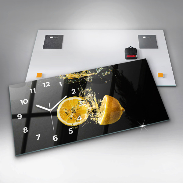 Horloge murale horizontale Citrons