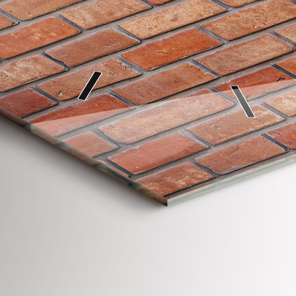 Horloge murale horizontale Mur de briques