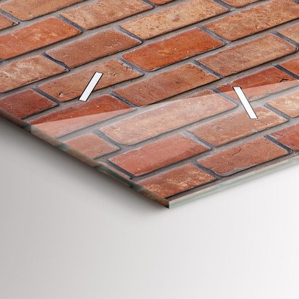 Horloge murale horizontale Mur de briques