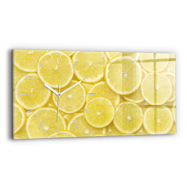 Horloge murale horizontale tranches de citron