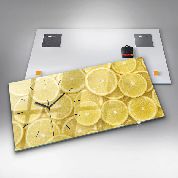Horloge murale horizontale tranches de citron