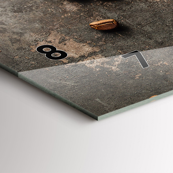 Horloge murale horizontale Un sac de grains de café