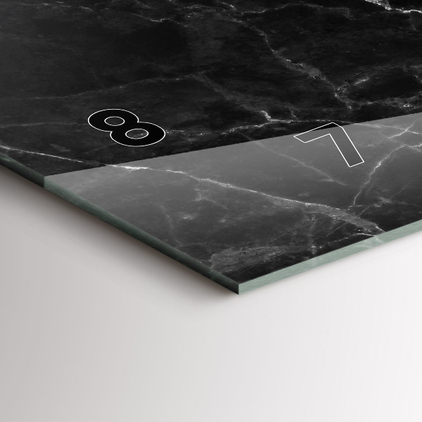 Horloge murale horizontale marbre foncé